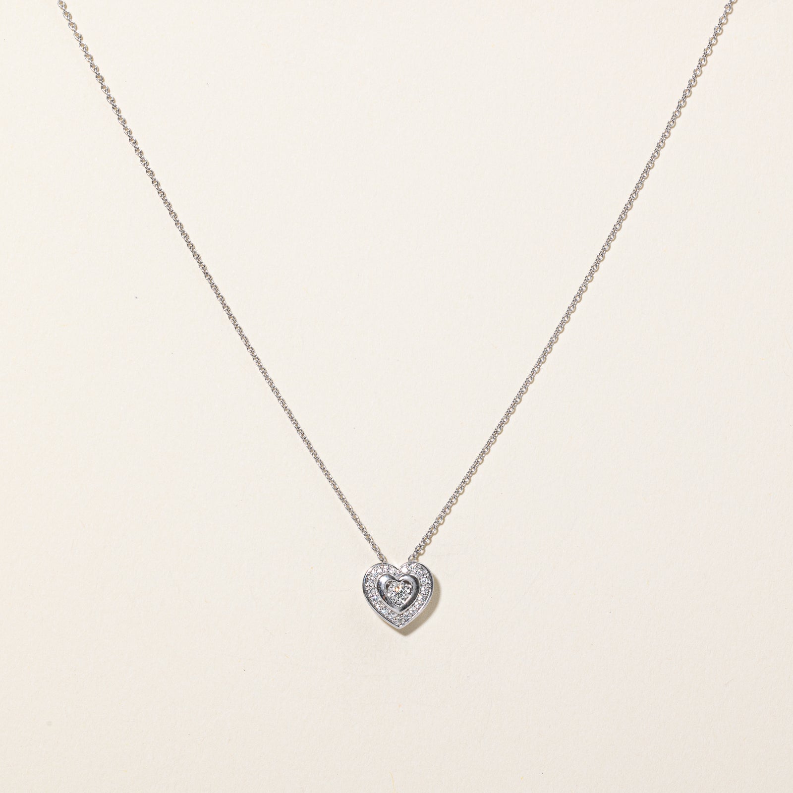 Diamond Heart Pendant & Necklace | 0.09ctw | 18" |