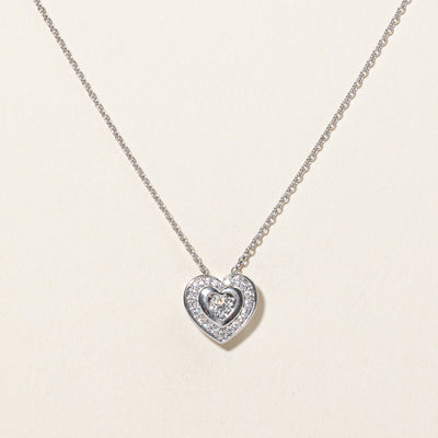 Diamond Heart Pendant & Necklace | 0.09ctw | 18