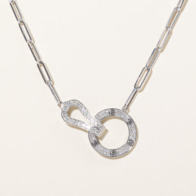 Diamond Pendant Chain Necklace | 0.82ctw | 17.5