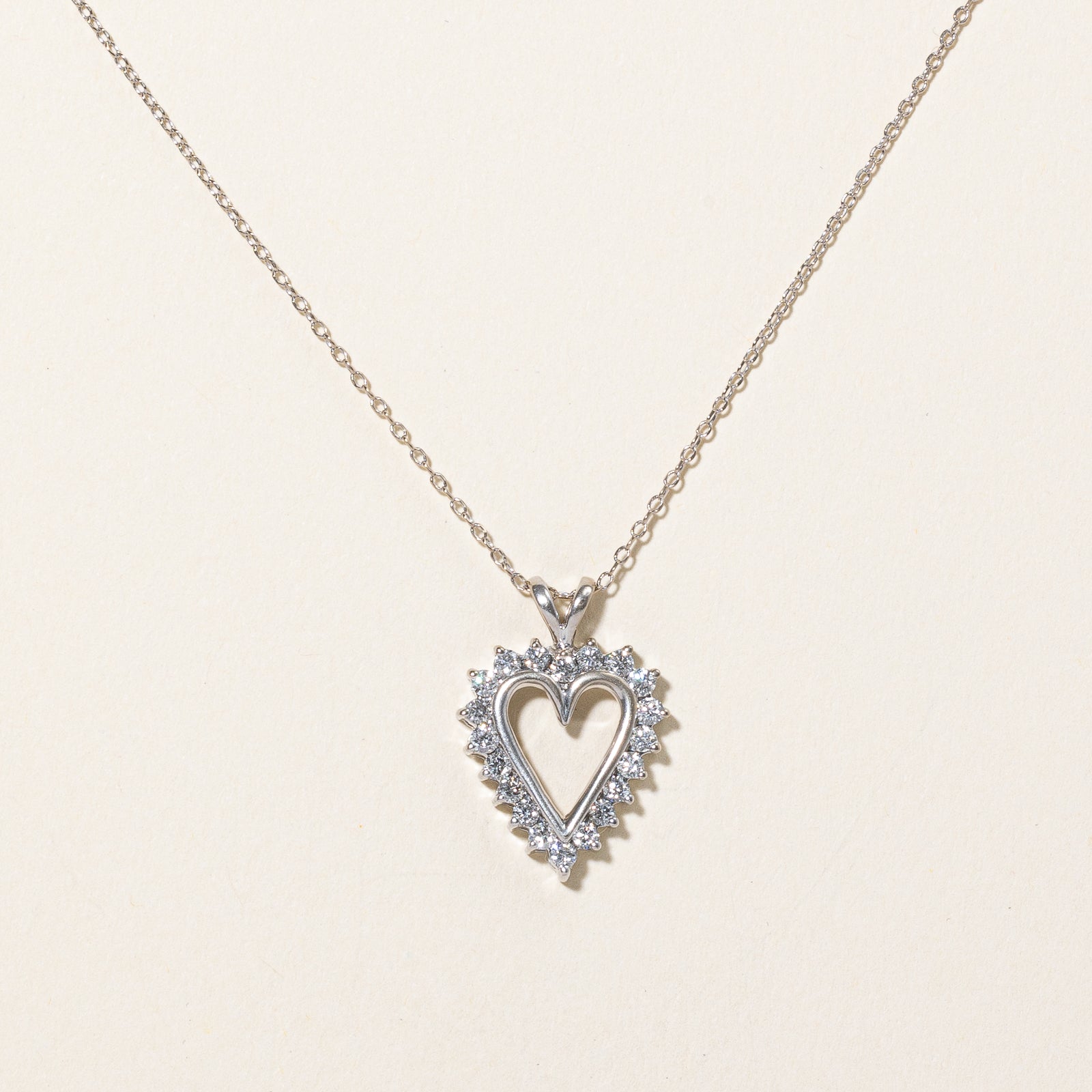 Diamond Heart Pendant & Necklace | 0.54ctw | 21.5" |