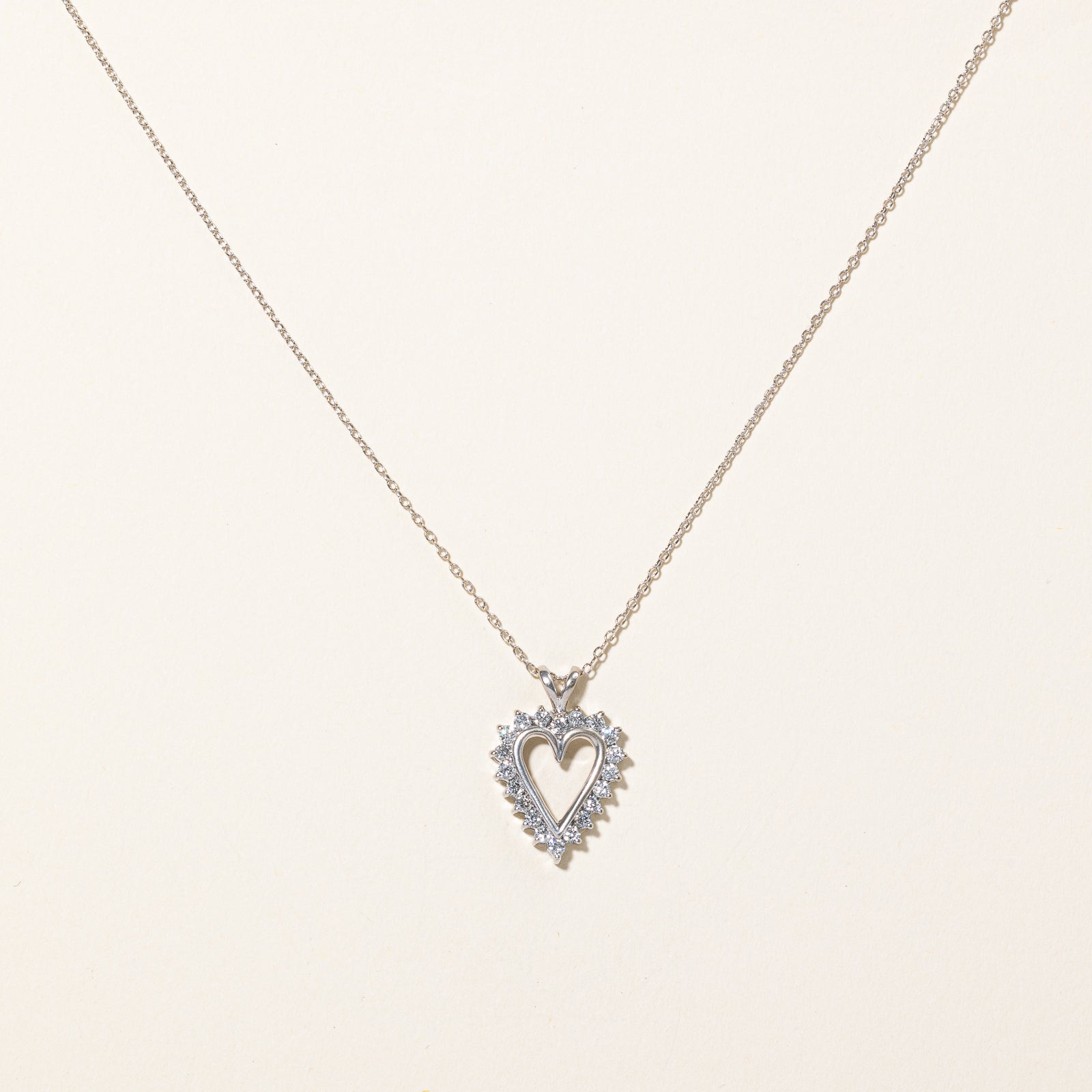 Diamond Heart Pendant & Necklace | 0.54ctw | 21.5" |