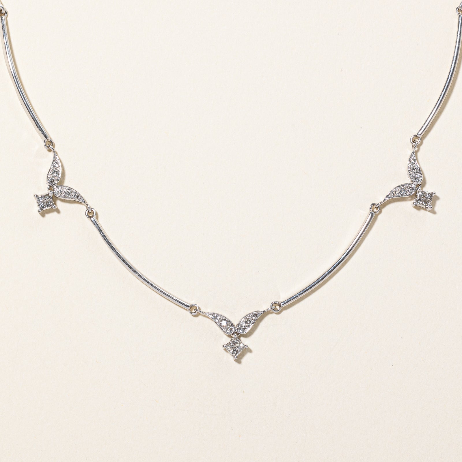 Princess Cut Diamond Necklace | 0.47ctw | 18" |