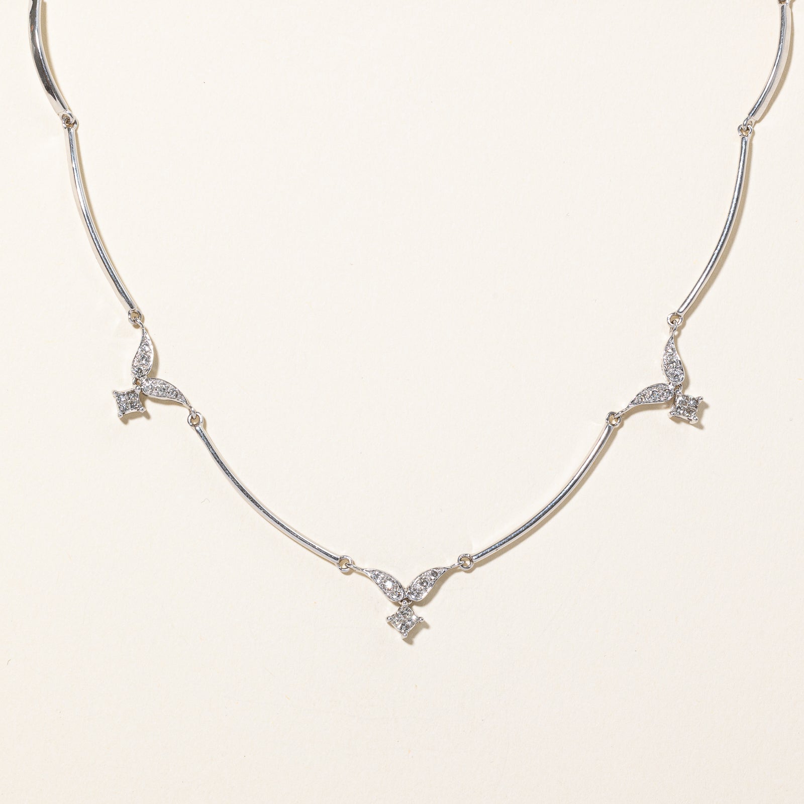 Princess Cut Diamond Necklace | 0.47ctw | 18" |