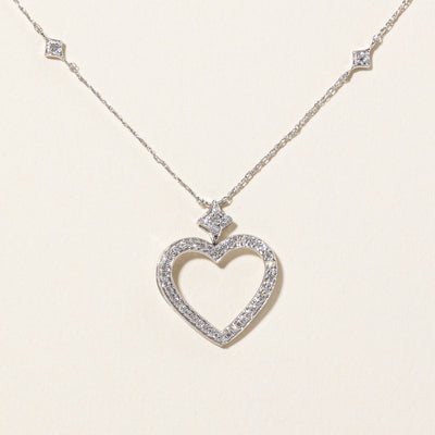Diamond Heart Pendant Necklace | 0.17ctw | 21