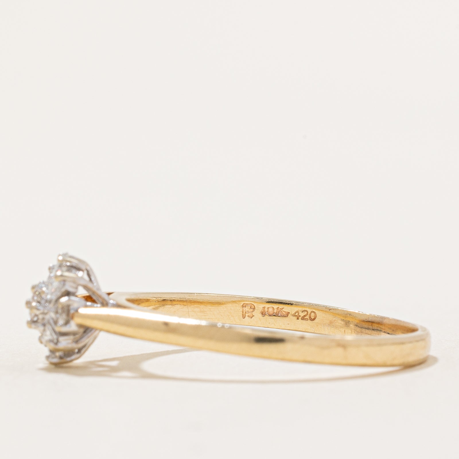 High Set Diamond Cluster Ring | 0.24ctw | SZ 8.75 |