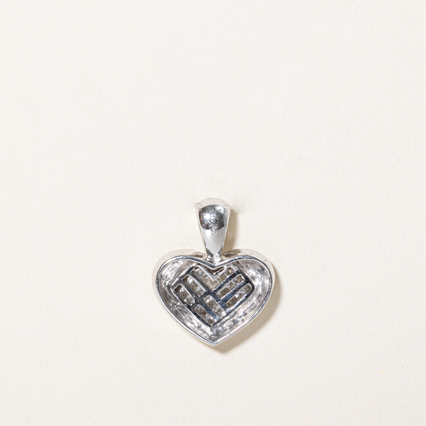 Princess Cut Diamond Puffed Heart Pendant | 0.74ctw |