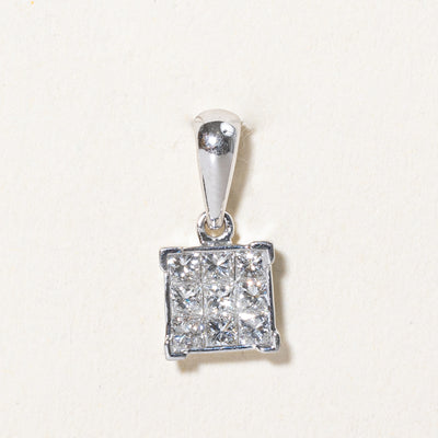 Illusion Set Princess Cut Diamond Pendant | 0.50ctw |