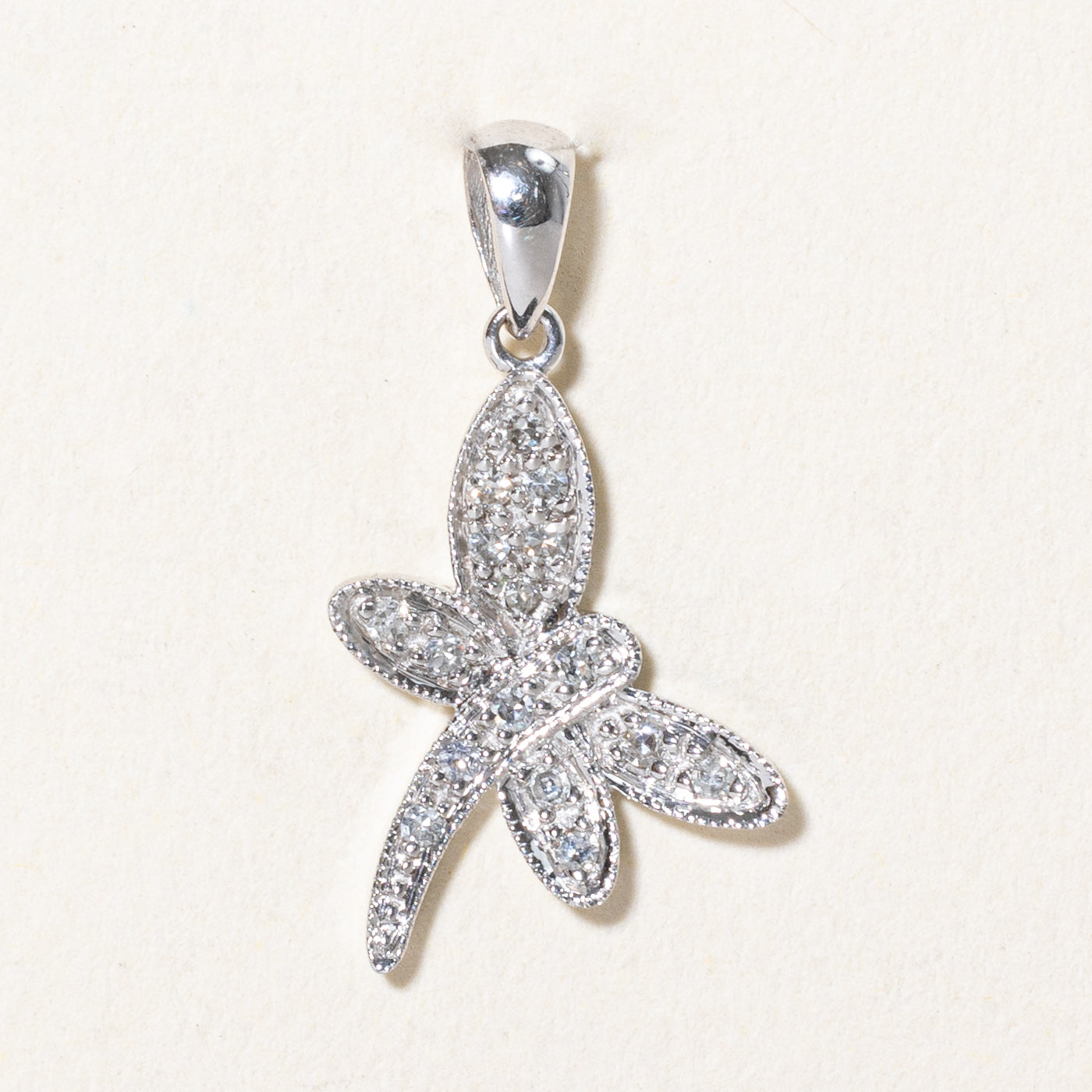 Diamond Dragonfly Pendant | 0.11ctw |