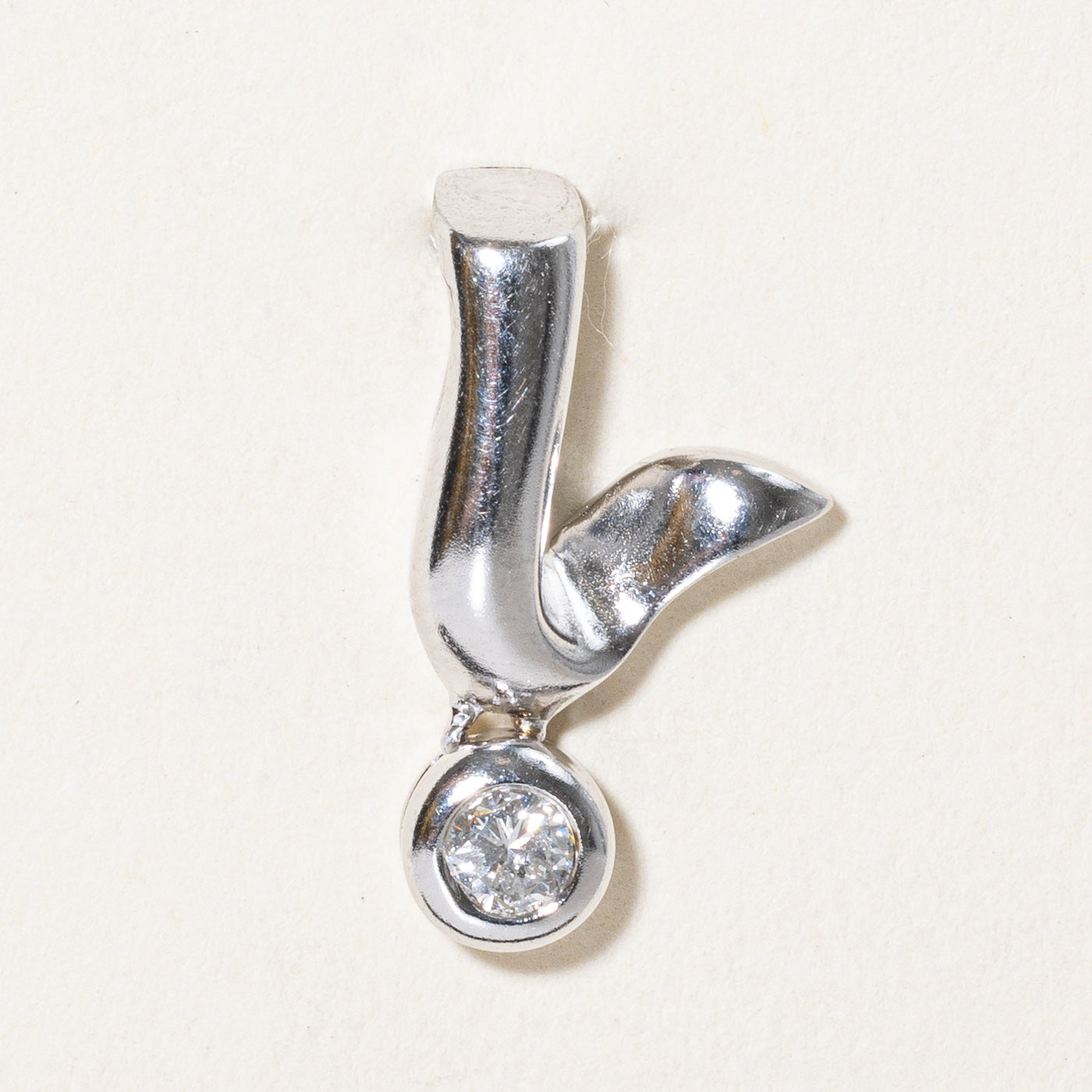 Bezel Set Diamond Abstract Pendant | 0.16ct |