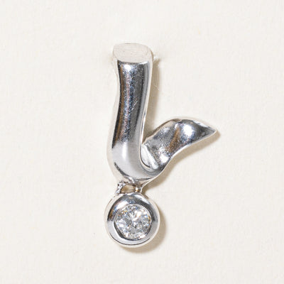 Bezel Set Diamond Abstract Pendant | 0.16ct |