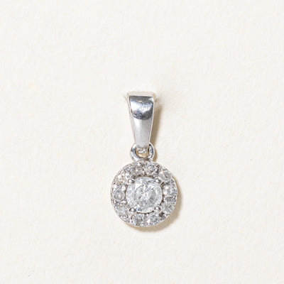 Diamond Halo Pendant | 0.26ctw |