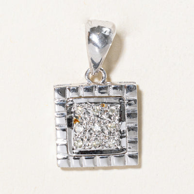 Diamond Square Shaped Pendant | 0.06ctw |