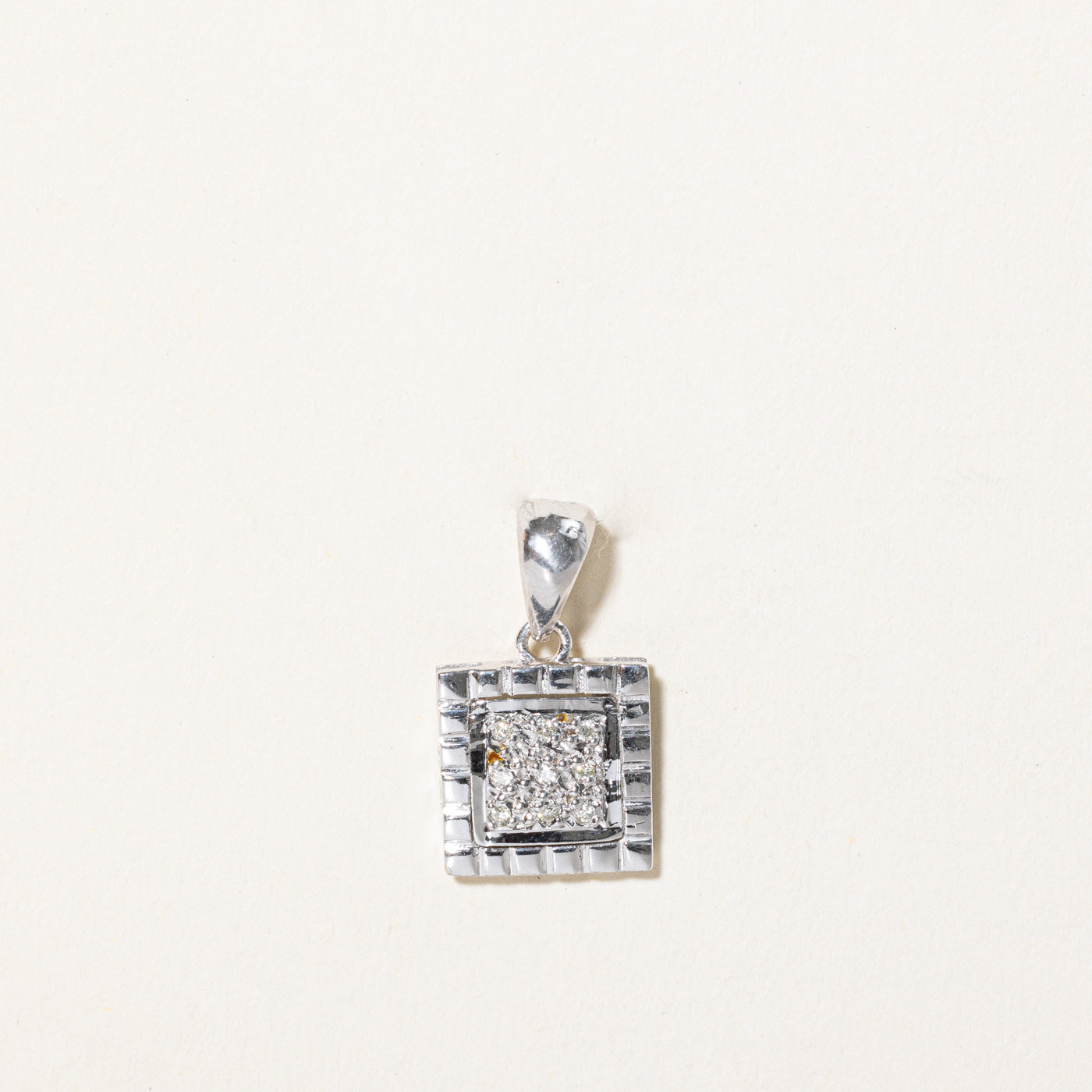 Diamond Square Shaped Pendant | 0.06ctw |