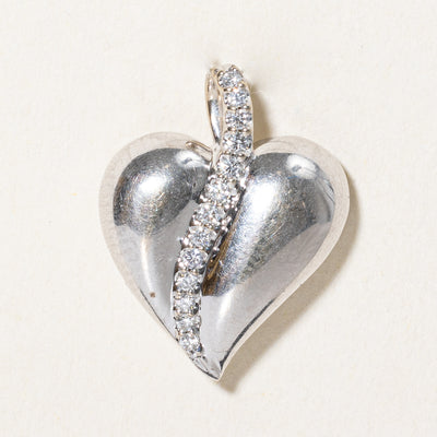 Diamond Puffed Heart Pendant | 0.09ctw |