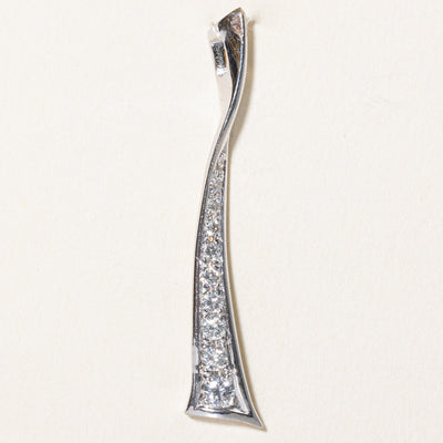Curved Diamond Drop Pendant | 0.30ctw |