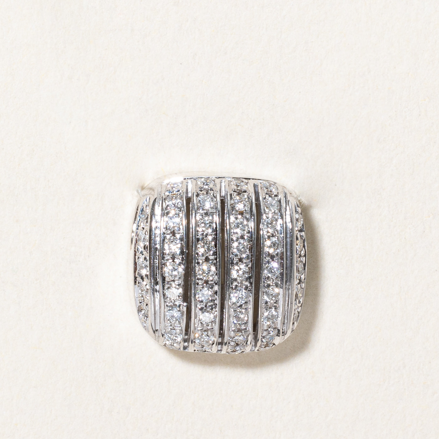 Diamond Lined Square Pendant | 0.18ctw |