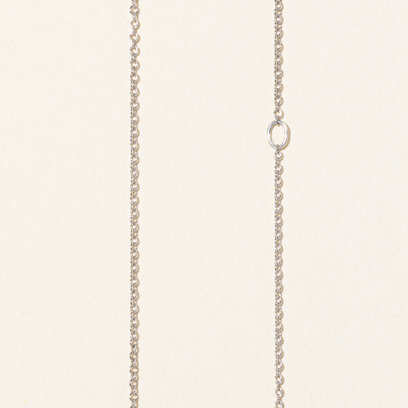 'Birks' Diamond 'E' Initial Pendant Necklace | 0.10ctw | 18" |