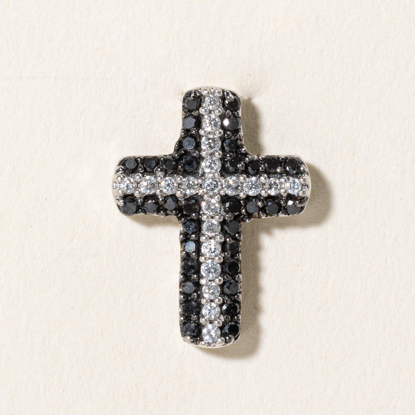 Black & White Diamond Cross Pendant | 0.17ctw, 0.10ctw |