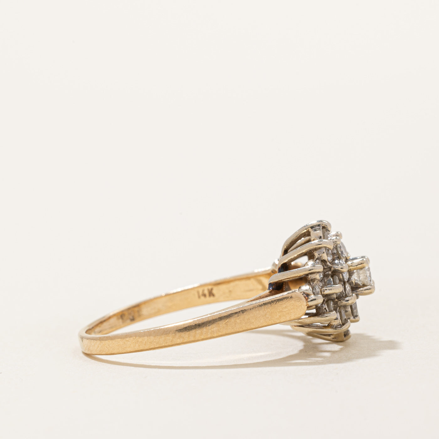 Diamond Cluster Cocktail Ring | 0.92ctw | SZ 9.5 |