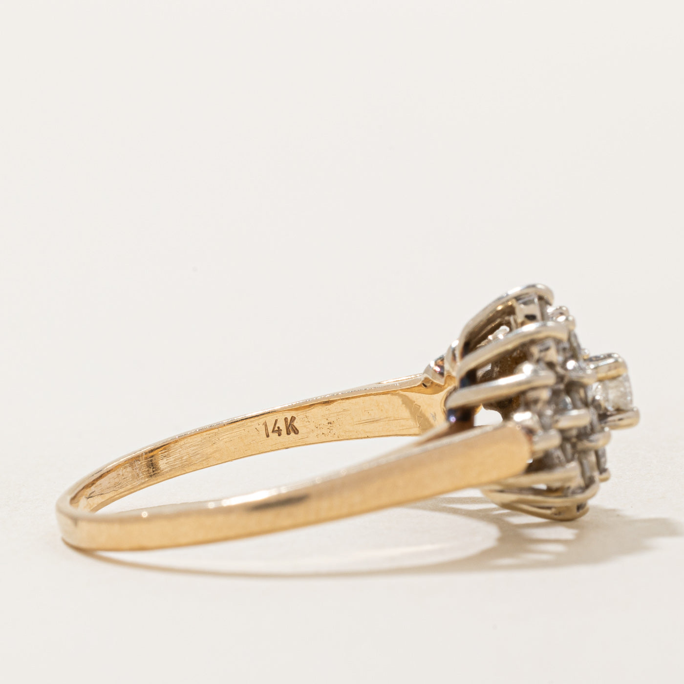Diamond Cluster Cocktail Ring | 0.92ctw | SZ 9.5 |
