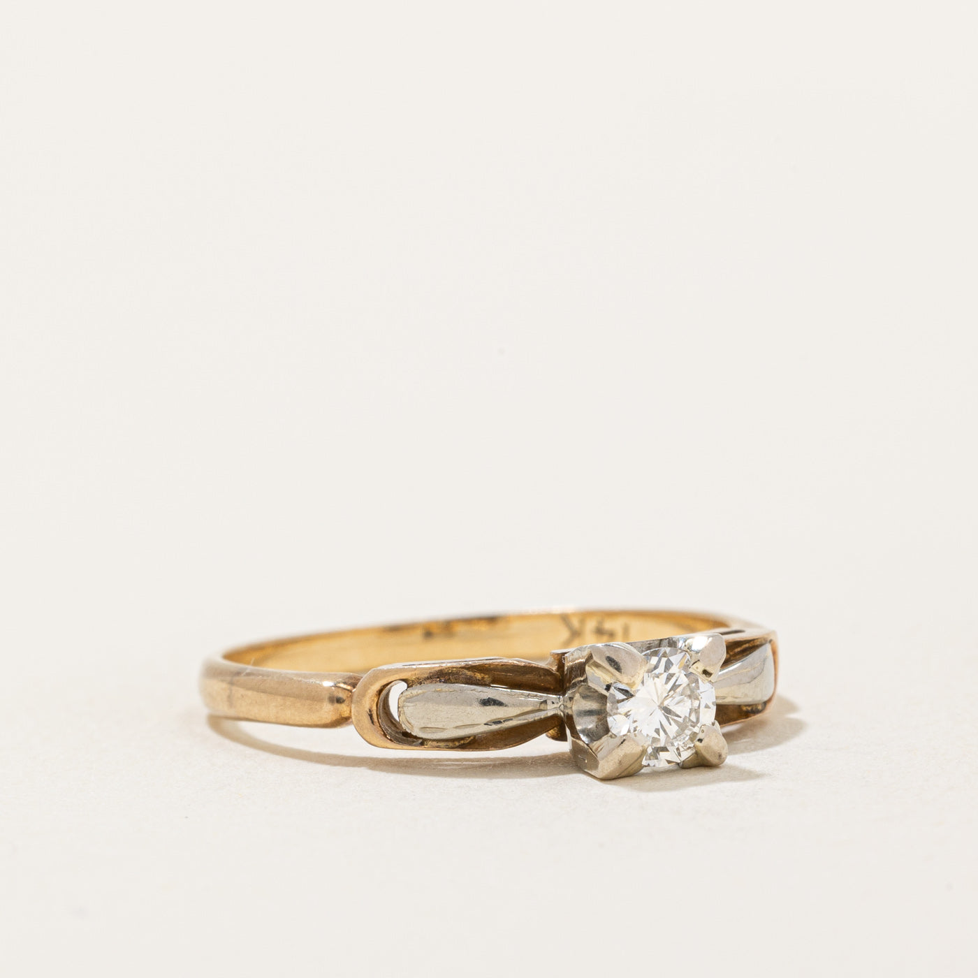 High Set Diamond Engagement Ring | 0.22ct | SZ 7 |