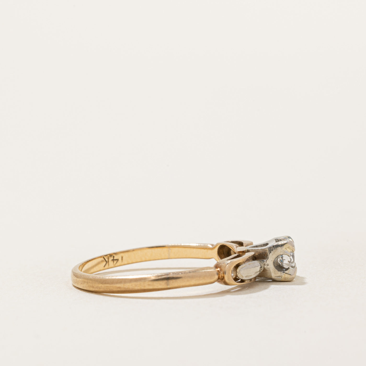 High Set Diamond Engagement Ring | 0.22ct | SZ 7 |