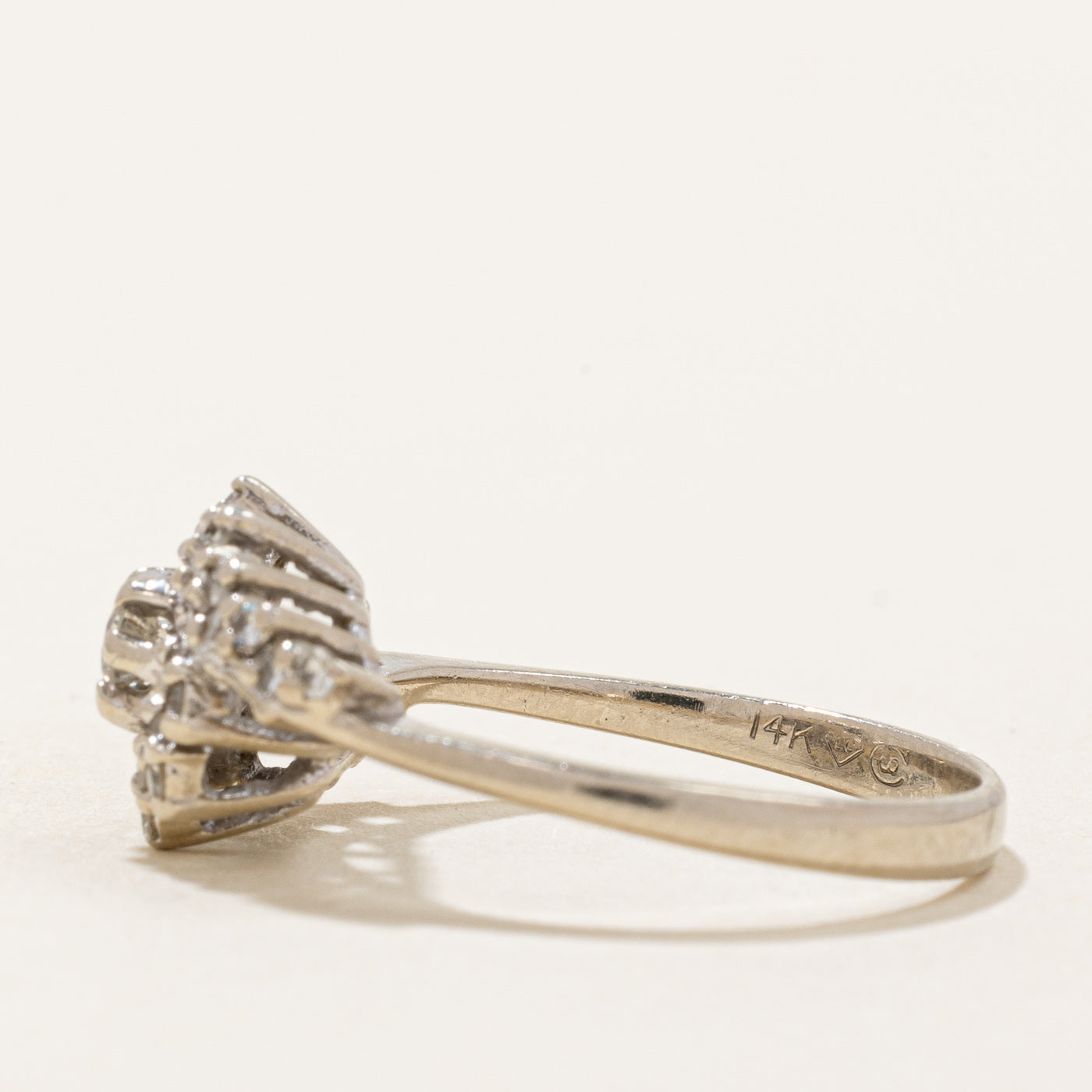 Diamond Cluster Cocktail Ring | 0.35ctw | SZ 6 |