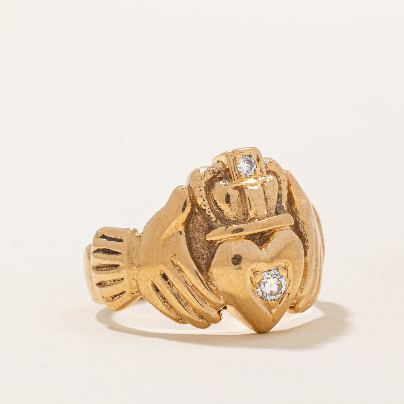 Diamond Claddagh Ring | 0.12ctw | SZ 8 |