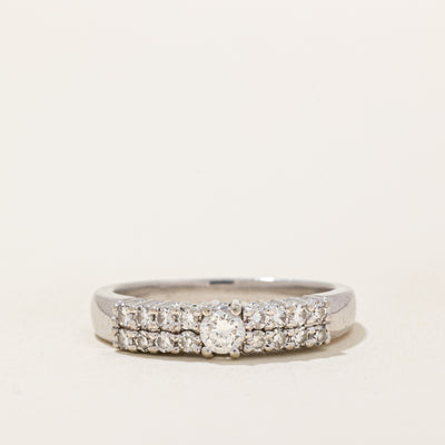 Double Diamond Row Engagement Ring | 0.48ctw | SZ 7.25 |