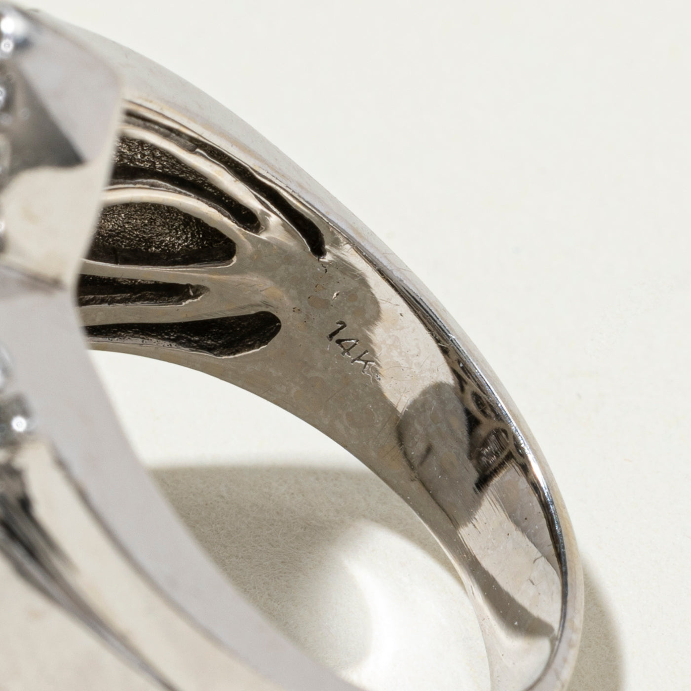14k Multi Row Diamond Crossover Ring | 1.43ctw | SZ 7.75