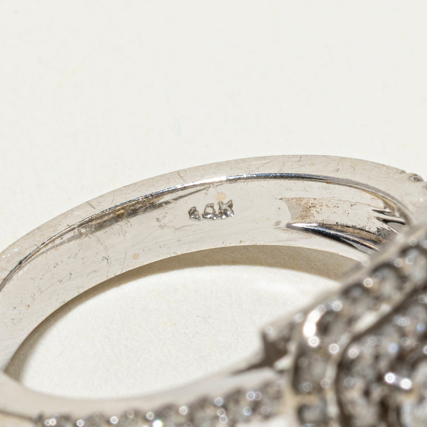 14k Diamond Soft Square Halo Cocktail Ring | 1.47ctw | SZ 6