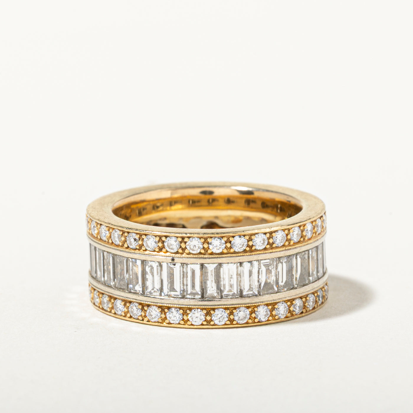 18k Multi Row Diamond Band | 5.91ctw | 9mm | SZ 8