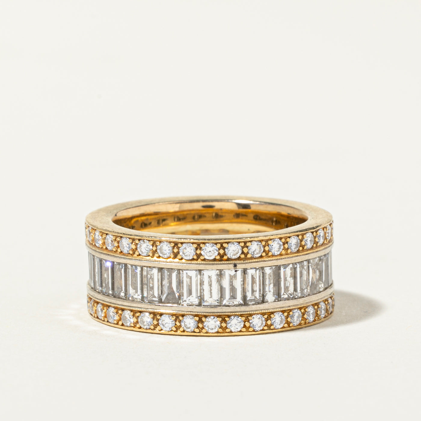 18k Multi Row Diamond Band | 5.91ctw | 9mm | SZ 8