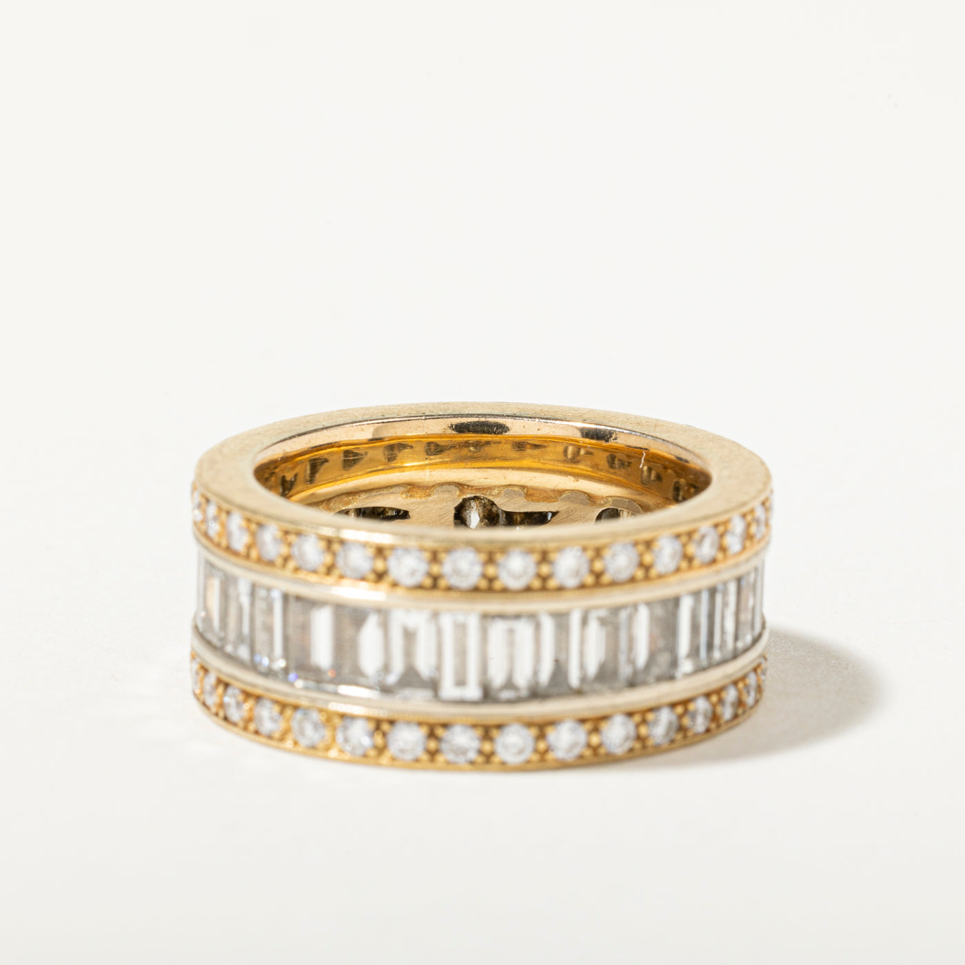 18k Multi Row Diamond Band | 5.91ctw | 9mm | SZ 8