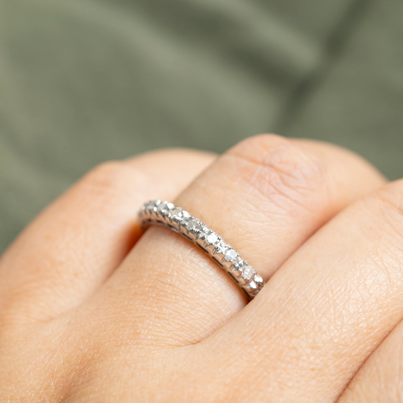 18k Diamond Eternity Band | 0.52ctw | 2mm | SZ 7.5