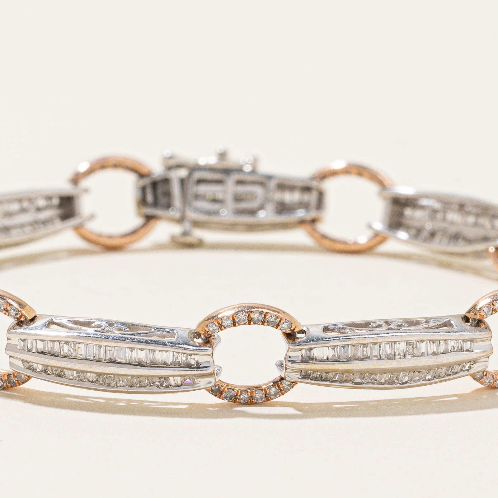 Diamond Two Tone Bracelet | 1.98ctw | 7.5" |
