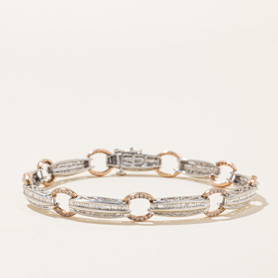 Diamond Two Tone Bracelet | 1.98ctw | 7.5