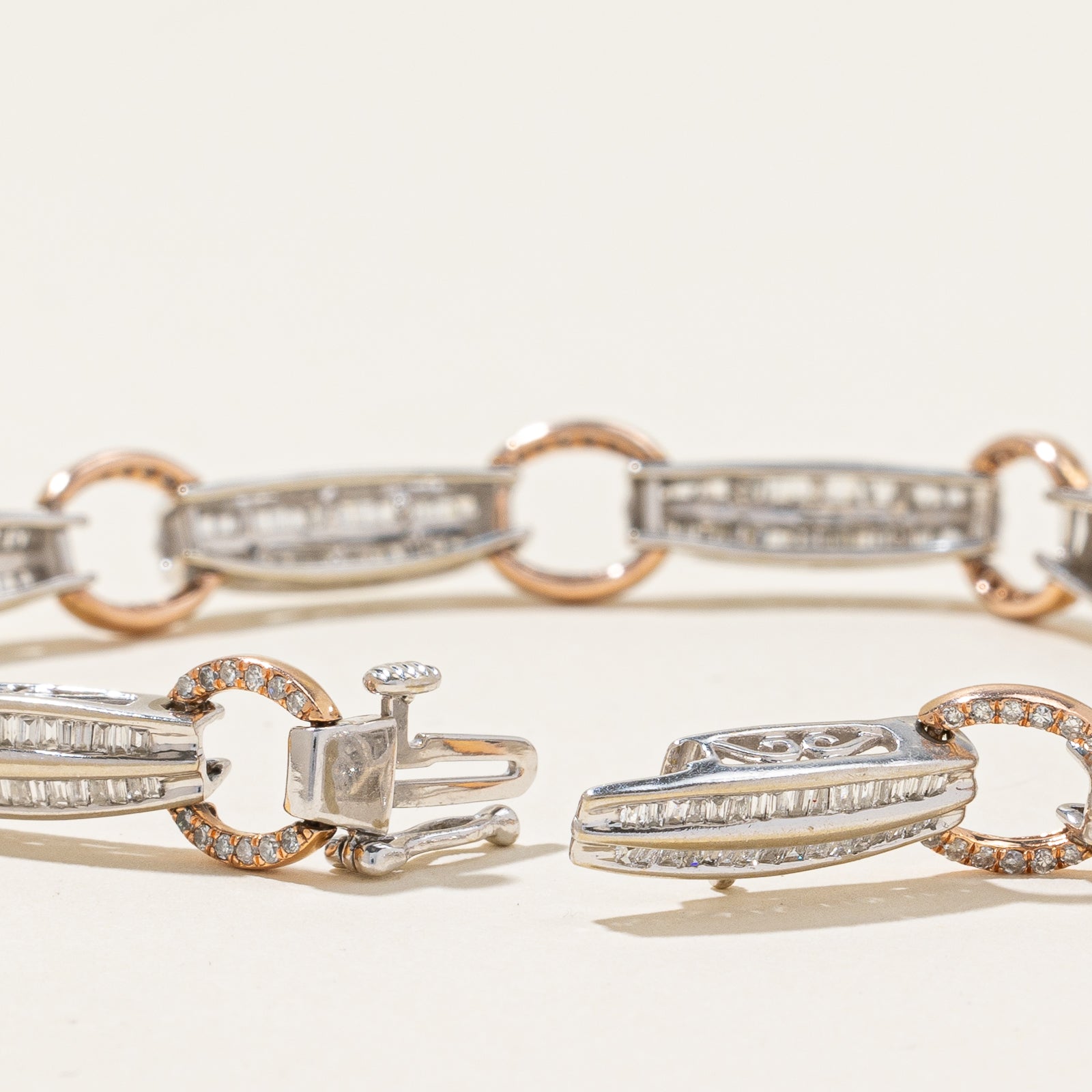Diamond Two Tone Bracelet | 1.98ctw | 7.5" |