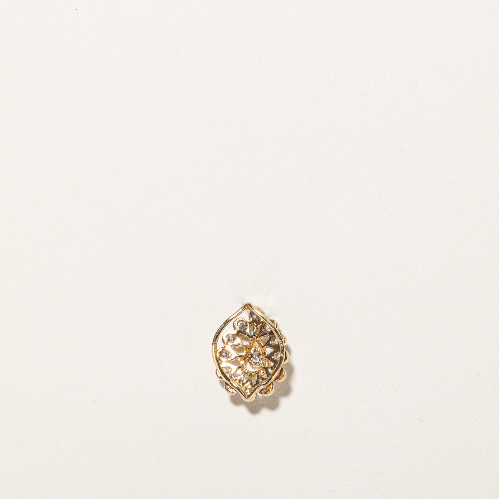 Pendentif en forme de poire serti de diamants | 0,09 ct | 