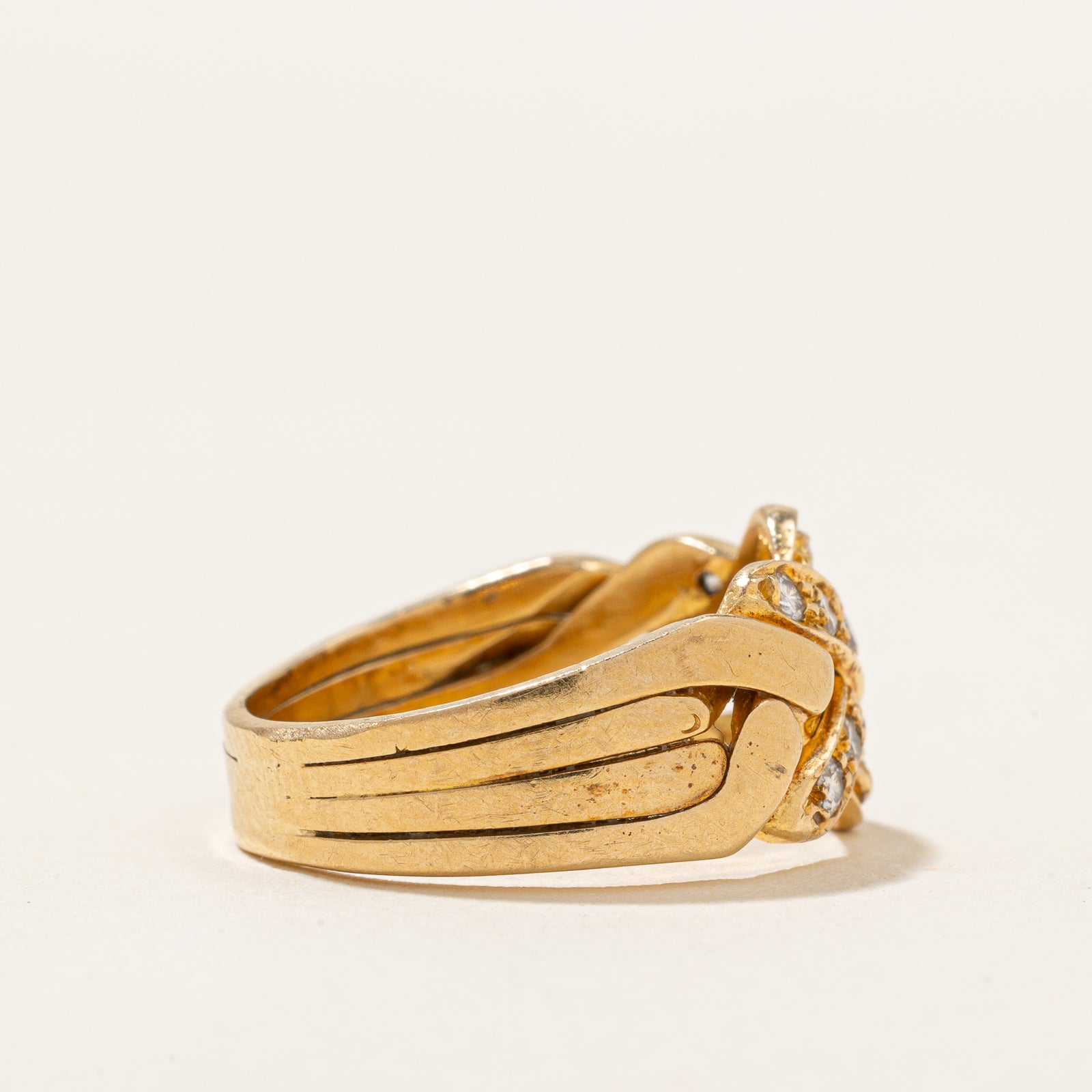 Bague puzzle en diamant | 0,22 ct | Taille 4,5 |