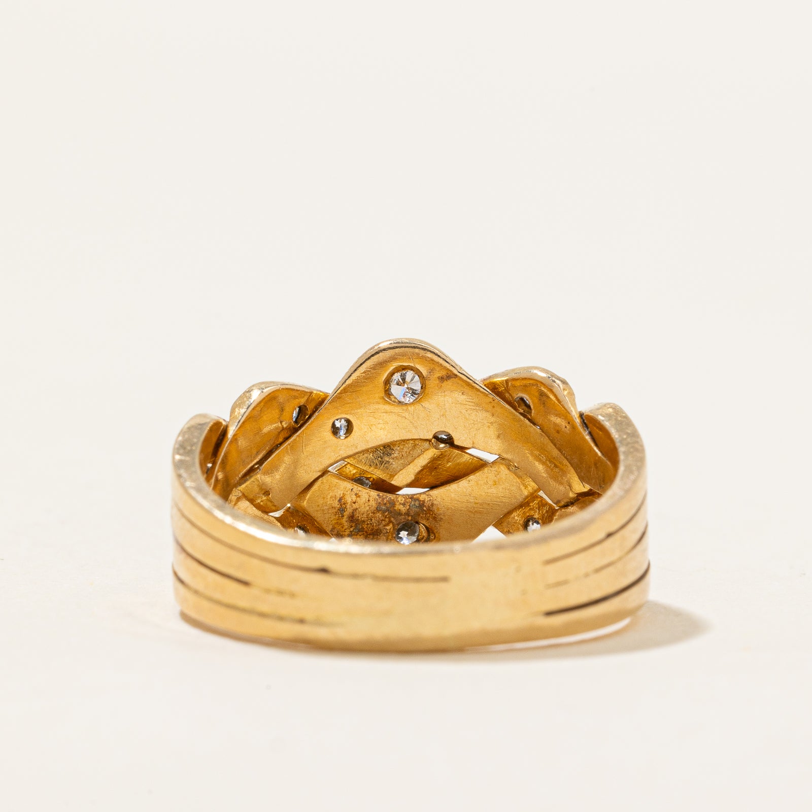 Bague puzzle en diamant | 0,22 ct | Taille 4,5 |
