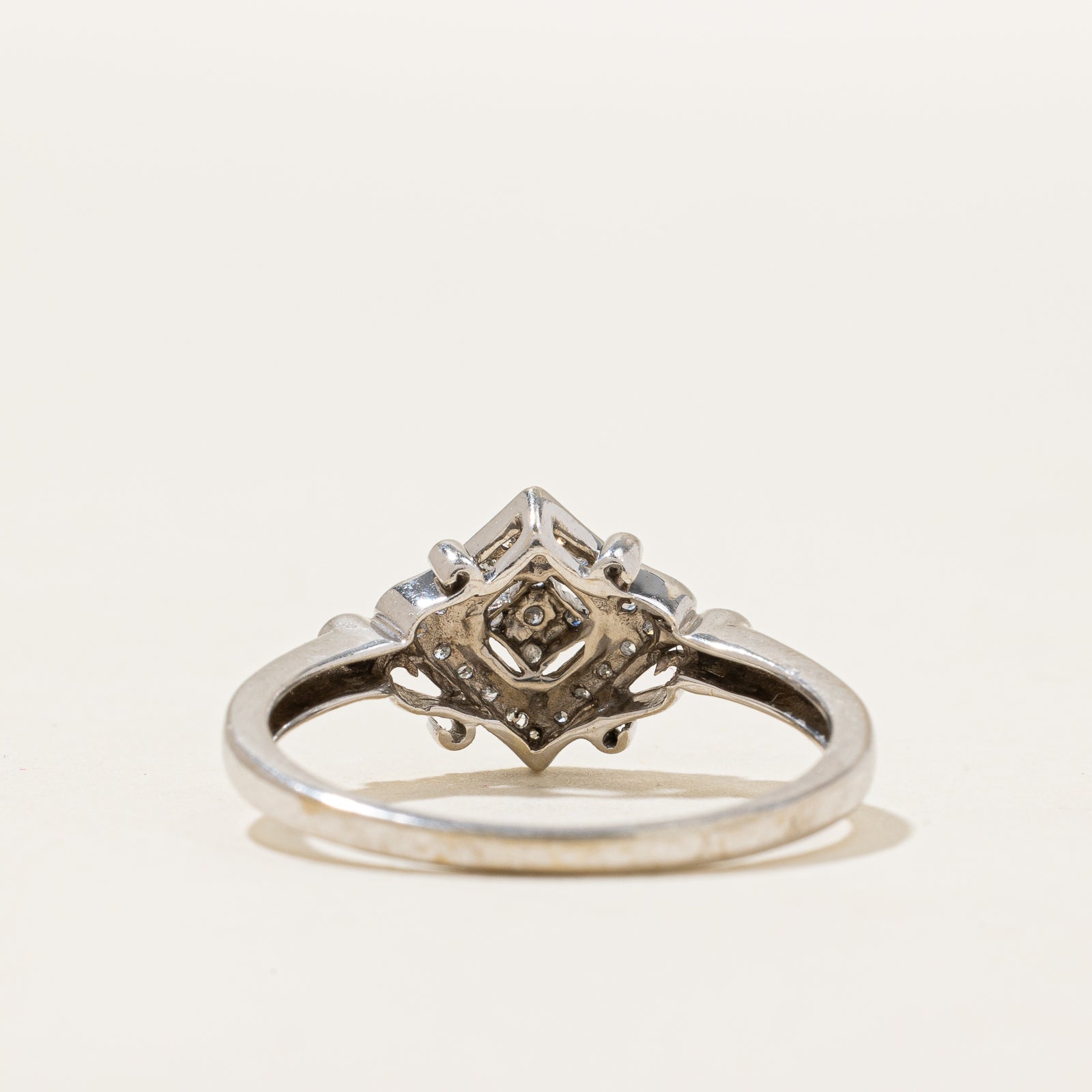 Bague ornée de diamants | 0,17 ct | Taille 7,5 | 
