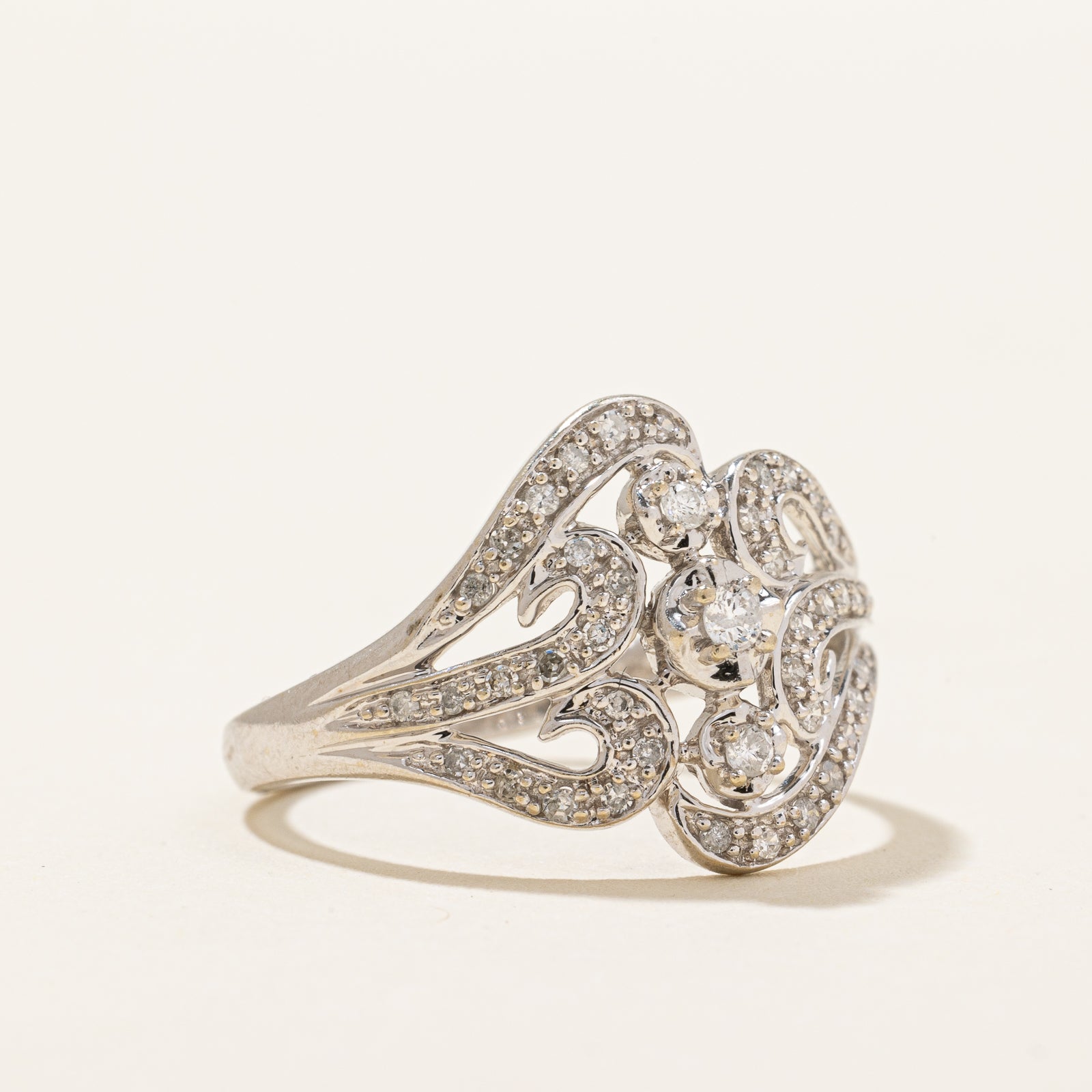 Ornate Diamond Ring | 0.20ctw | SZ 6.5 |