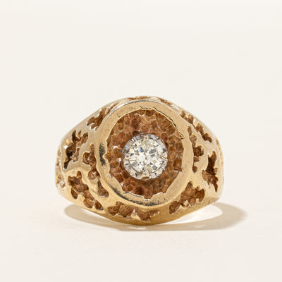 Diamond Textured Cocktail Ring | 0.26ctw | SZ 9.25 |