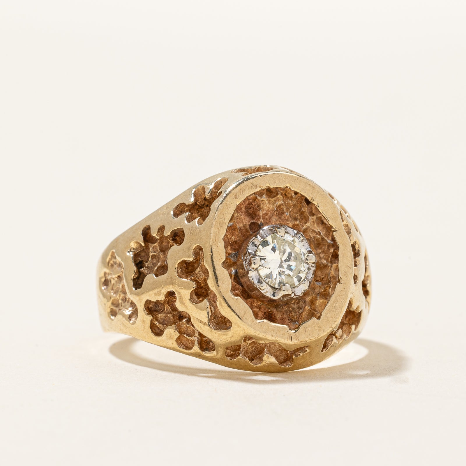 Diamond Textured Cocktail Ring | 0.26ctw | SZ 9.25 |