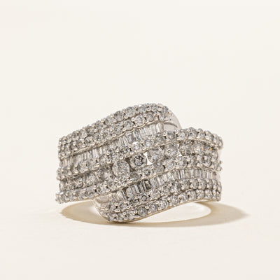Diamond Waterfall Ring | 1.85ctw | SZ 7.25 |