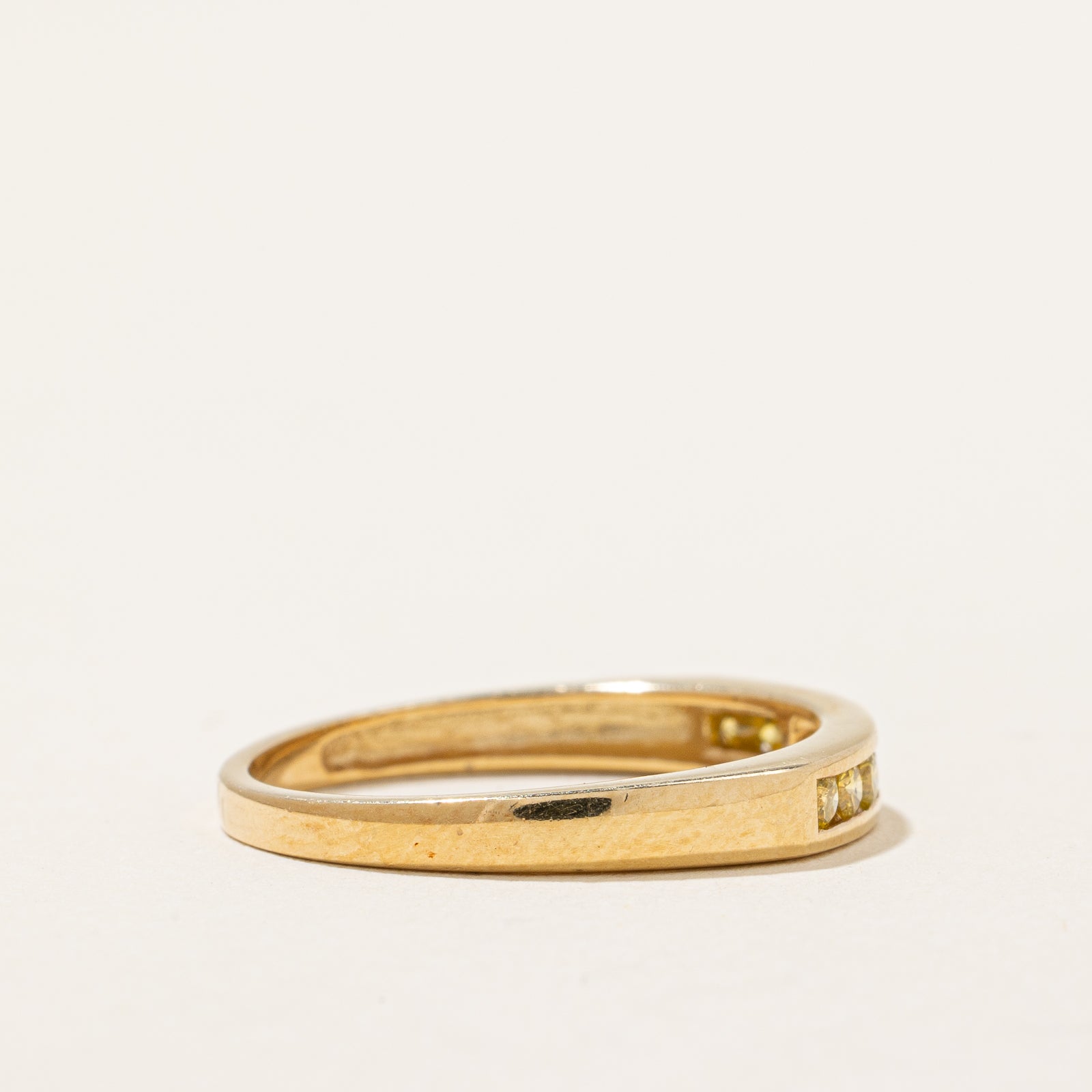 Channel Set Treated Yellow Diamond Ring | 0.22ctw | SZ 6 |