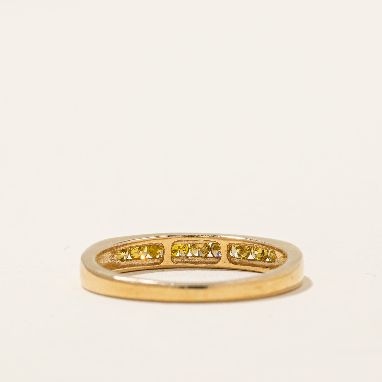 Channel Set Treated Yellow Diamond Ring | 0.22ctw | SZ 6 |
