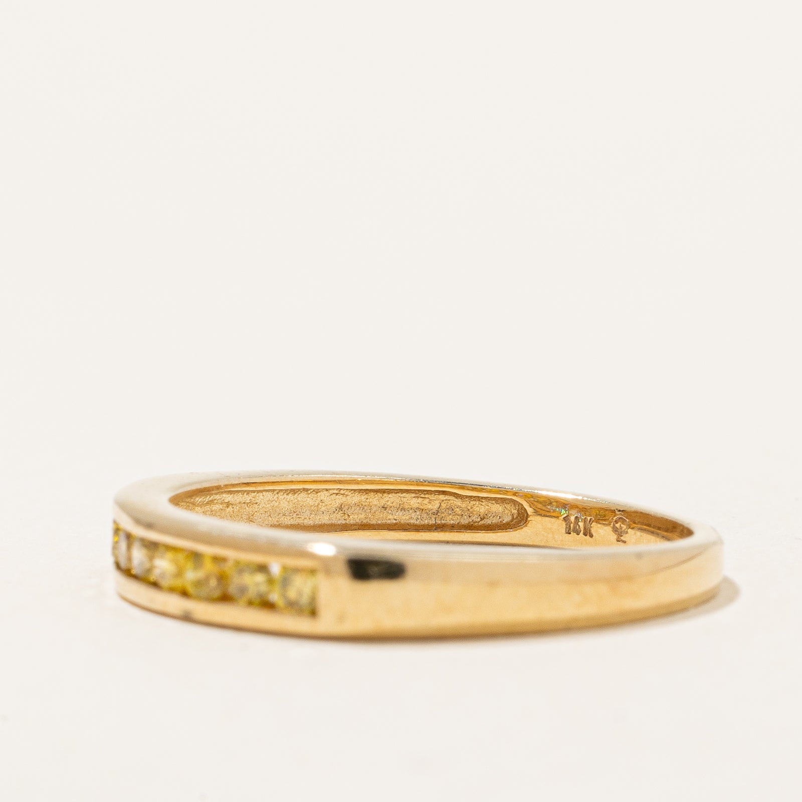 Channel Set Treated Yellow Diamond Ring | 0.22ctw | SZ 6 |
