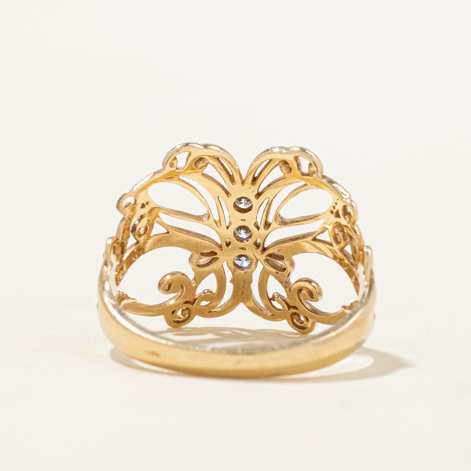 Diamond Butterfly Ring | 0.18ctw | SZ 8.75 |